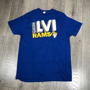 Smart Blanks Mens “Super Bowl LVI Rams” T-Shirt Blue